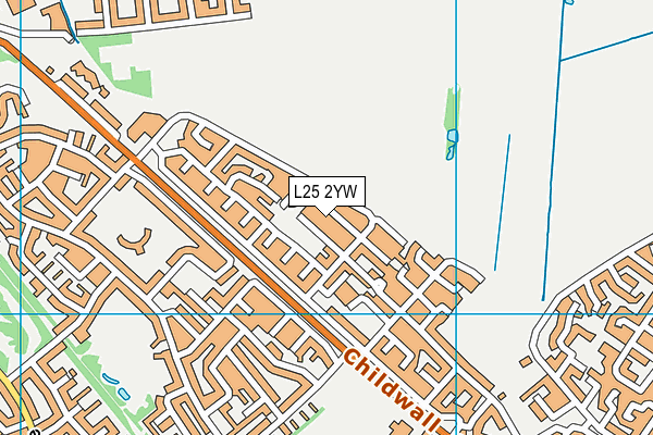 L25 2YW map - OS VectorMap District (Ordnance Survey) L25 2YW map - OS VectorMap District (Ordnance Survey)