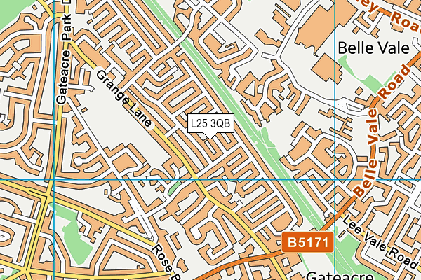 L25 3QB map - OS VectorMap District (Ordnance Survey) L25 3QB map - OS VectorMap District (Ordnance Survey)