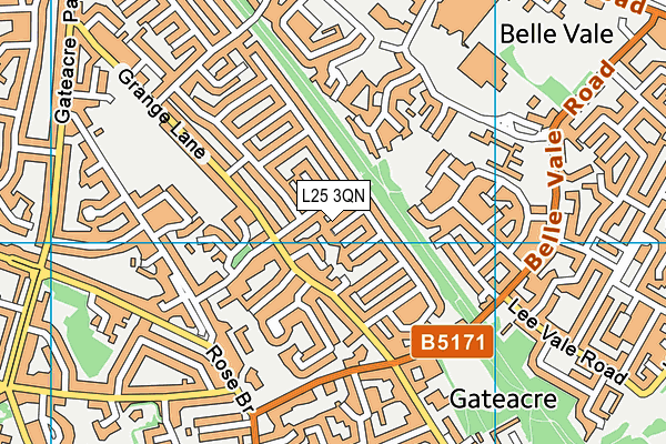 L25 3QN map - OS VectorMap District (Ordnance Survey) L25 3QN map - OS VectorMap District (Ordnance Survey)
