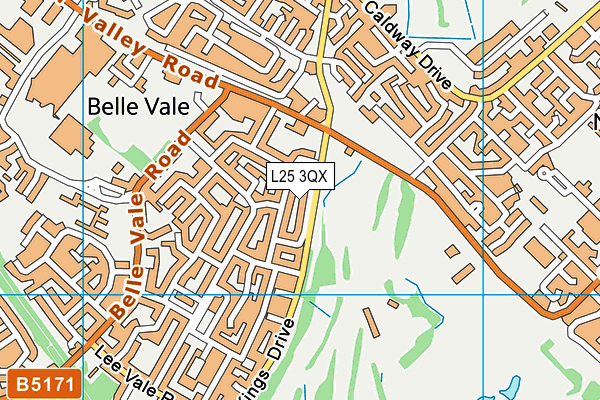 L25 3QX map - OS VectorMap District (Ordnance Survey) L25 3QX map - OS VectorMap District (Ordnance Survey)