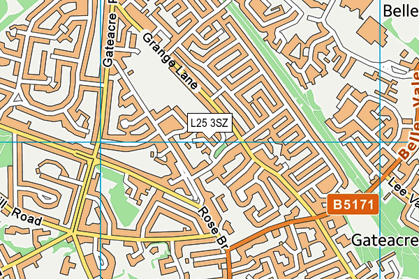 L25 3SZ map - OS VectorMap District (Ordnance Survey) L25 3SZ map - OS VectorMap District (Ordnance Survey)