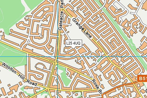 L25 4UQ map - OS VectorMap District (Ordnance Survey) L25 4UQ map - OS VectorMap District (Ordnance Survey)