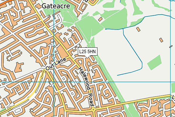 L25 5HN map - OS VectorMap District (Ordnance Survey) L25 5HN map - OS VectorMap District (Ordnance Survey)