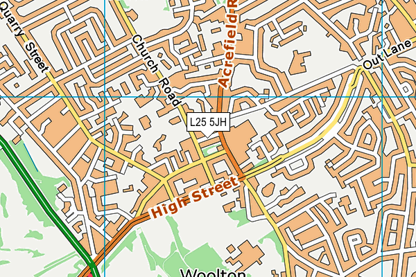 L25 5JH map - OS VectorMap District (Ordnance Survey) L25 5JH map - OS VectorMap District (Ordnance Survey)
