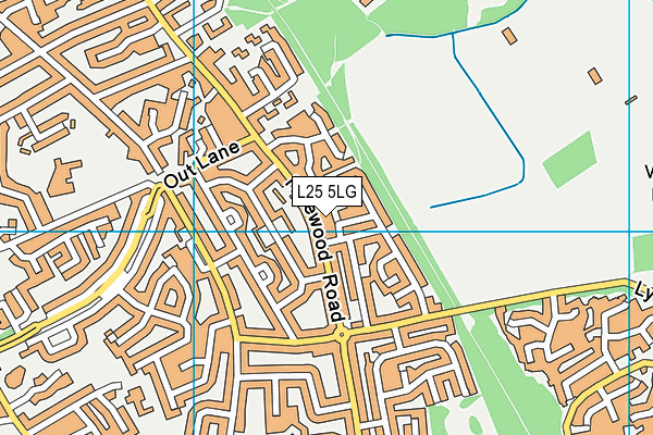 L25 5LG map - OS VectorMap District (Ordnance Survey) L25 5LG map - OS VectorMap District (Ordnance Survey)