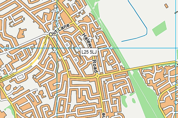 L25 5LJ map - OS VectorMap District (Ordnance Survey) L25 5LJ map - OS VectorMap District (Ordnance Survey)