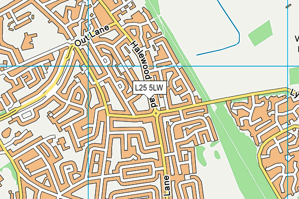 L25 5LW map - OS VectorMap District (Ordnance Survey) L25 5LW map - OS VectorMap District (Ordnance Survey)