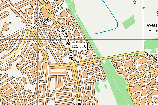 L25 5LX map - OS VectorMap District (Ordnance Survey) L25 5LX map - OS VectorMap District (Ordnance Survey)