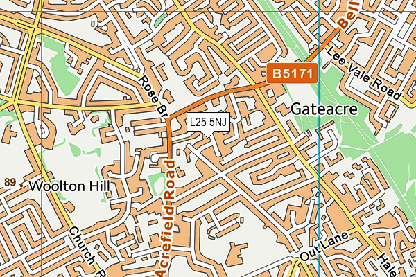 L25 5NJ map - OS VectorMap District (Ordnance Survey) L25 5NJ map - OS VectorMap District (Ordnance Survey)