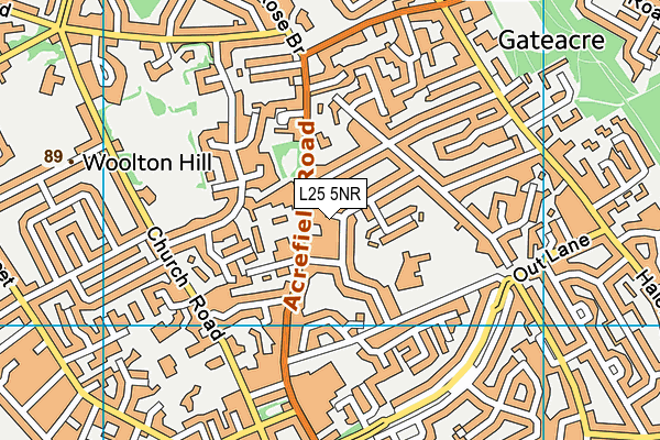 L25 5NR map - OS VectorMap District (Ordnance Survey) L25 5NR map - OS VectorMap District (Ordnance Survey)