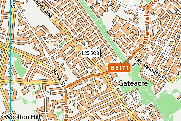 L25 5QB map - OS VectorMap District (Ordnance Survey) L25 5QB map - OS VectorMap District (Ordnance Survey)