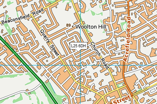 L25 6DH map - OS VectorMap District (Ordnance Survey) L25 6DH map - OS VectorMap District (Ordnance Survey)