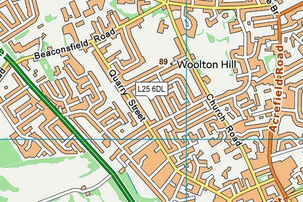 L25 6DL map - OS VectorMap District (Ordnance Survey) L25 6DL map - OS VectorMap District (Ordnance Survey)