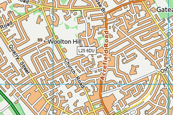 L25 6DU map - OS VectorMap District (Ordnance Survey) L25 6DU map - OS VectorMap District (Ordnance Survey)
