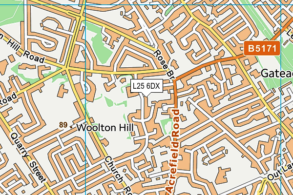 L25 6DX map - OS VectorMap District (Ordnance Survey) L25 6DX map - OS VectorMap District (Ordnance Survey)