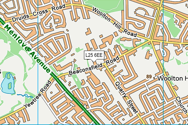 L25 6EE map - OS VectorMap District (Ordnance Survey) L25 6EE map - OS VectorMap District (Ordnance Survey)