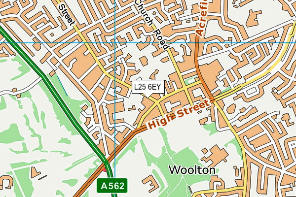 L25 6EY map - OS VectorMap District (Ordnance Survey) L25 6EY map - OS VectorMap District (Ordnance Survey)