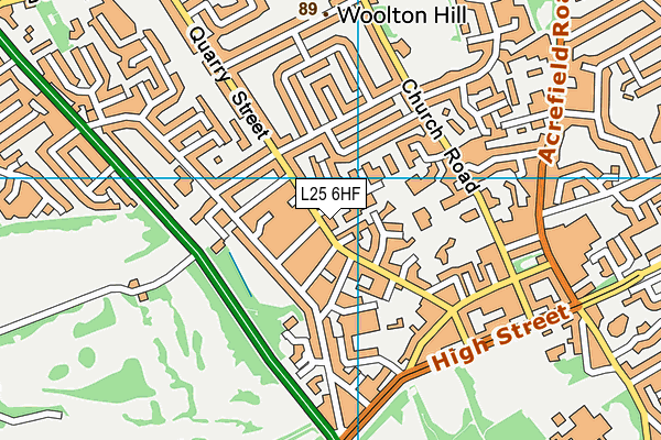 L25 6HF map - OS VectorMap District (Ordnance Survey) L25 6HF map - OS VectorMap District (Ordnance Survey)