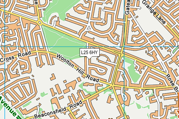 L25 6HY map - OS VectorMap District (Ordnance Survey) L25 6HY map - OS VectorMap District (Ordnance Survey)