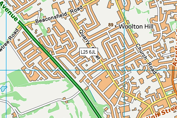 L25 6JL map - OS VectorMap District (Ordnance Survey) L25 6JL map - OS VectorMap District (Ordnance Survey)