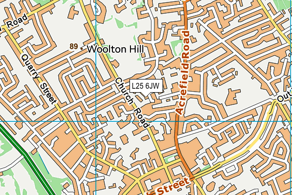 L25 6JW map - OS VectorMap District (Ordnance Survey) L25 6JW map - OS VectorMap District (Ordnance Survey)