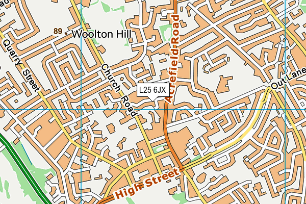 L25 6JX map - OS VectorMap District (Ordnance Survey) L25 6JX map - OS VectorMap District (Ordnance Survey)