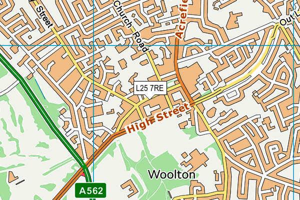 L25 7RE map - OS VectorMap District (Ordnance Survey) L25 7RE map - OS VectorMap District (Ordnance Survey)