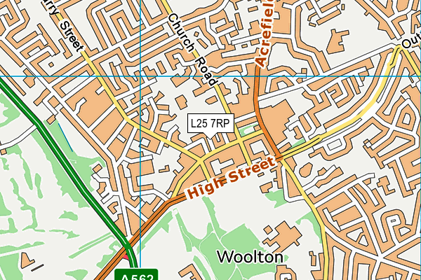 L25 7RP map - OS VectorMap District (Ordnance Survey) L25 7RP map - OS VectorMap District (Ordnance Survey)