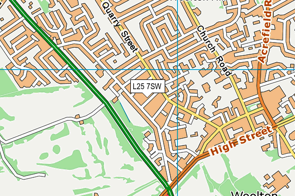 L25 7SW map - OS VectorMap District (Ordnance Survey) L25 7SW map - OS VectorMap District (Ordnance Survey)
