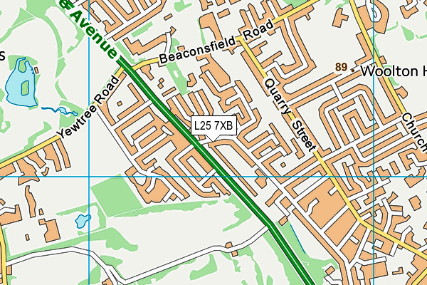 L25 7XB map - OS VectorMap District (Ordnance Survey) L25 7XB map - OS VectorMap District (Ordnance Survey)