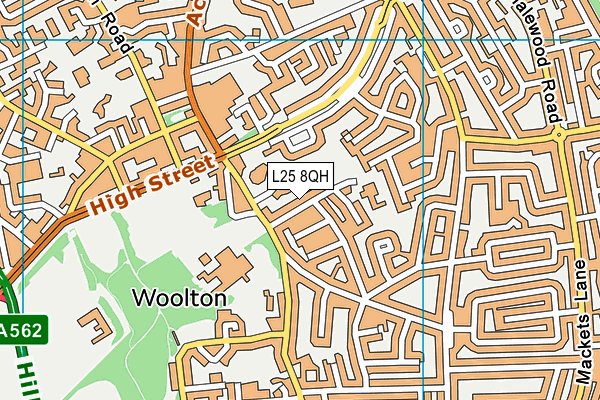 L25 8QH map - OS VectorMap District (Ordnance Survey) L25 8QH map - OS VectorMap District (Ordnance Survey)