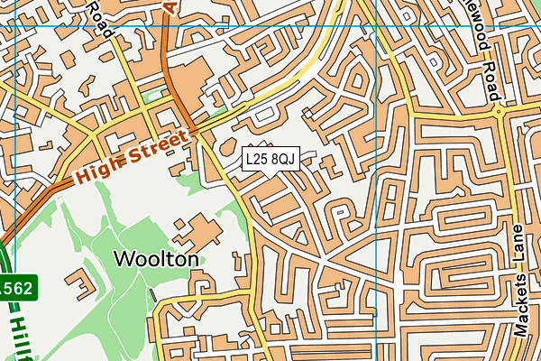 L25 8QJ map - OS VectorMap District (Ordnance Survey) L25 8QJ map - OS VectorMap District (Ordnance Survey)