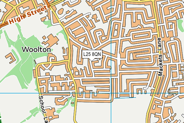 L25 8QN map - OS VectorMap District (Ordnance Survey) L25 8QN map - OS VectorMap District (Ordnance Survey)