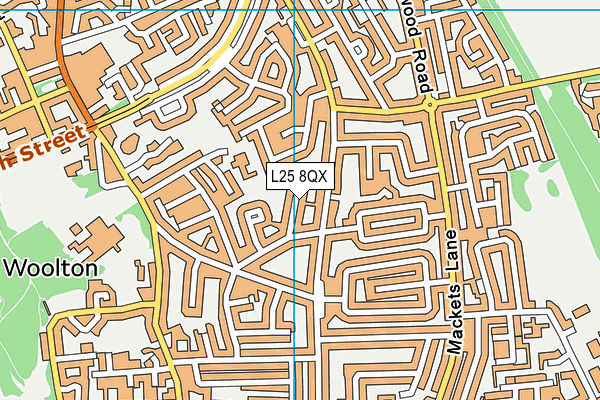 L25 8QX map - OS VectorMap District (Ordnance Survey) L25 8QX map - OS VectorMap District (Ordnance Survey)