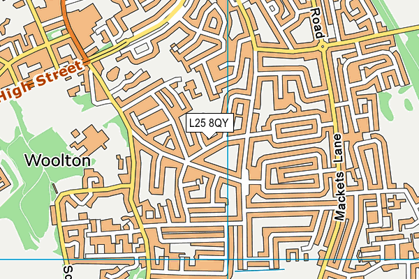 L25 8QY map - OS VectorMap District (Ordnance Survey) L25 8QY map - OS VectorMap District (Ordnance Survey)