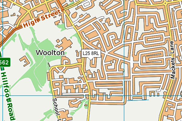 L25 8RL map - OS VectorMap District (Ordnance Survey) L25 8RL map - OS VectorMap District (Ordnance Survey)