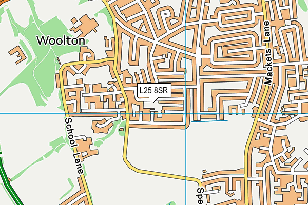 L25 8SR map - OS VectorMap District (Ordnance Survey) L25 8SR map - OS VectorMap District (Ordnance Survey)