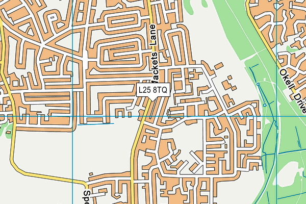 L25 8TQ map - OS VectorMap District (Ordnance Survey) L25 8TQ map - OS VectorMap District (Ordnance Survey)