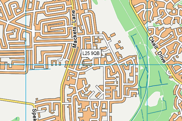 L25 9QB map - OS VectorMap District (Ordnance Survey) L25 9QB map - OS VectorMap District (Ordnance Survey)