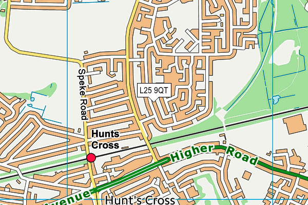 L25 9QT map - OS VectorMap District (Ordnance Survey) L25 9QT map - OS VectorMap District (Ordnance Survey)