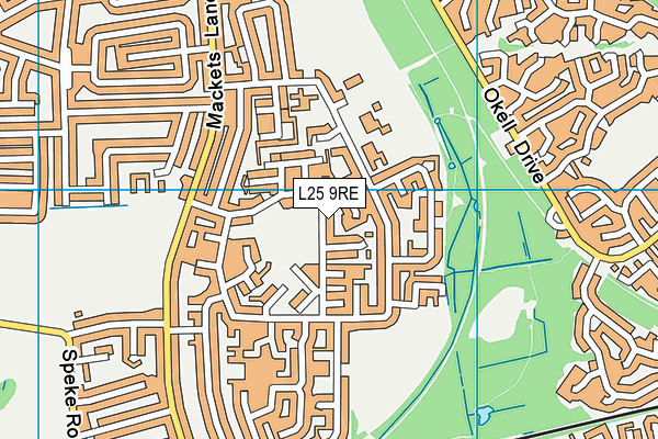 L25 9RE map - OS VectorMap District (Ordnance Survey) L25 9RE map - OS VectorMap District (Ordnance Survey)