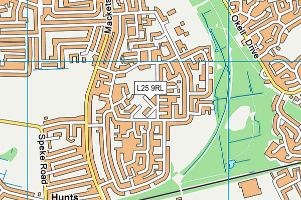 L25 9RL map - OS VectorMap District (Ordnance Survey) L25 9RL map - OS VectorMap District (Ordnance Survey)