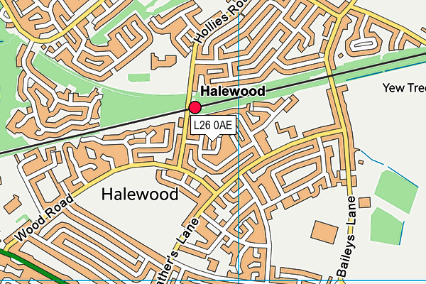 L26 0AE map - OS VectorMap District (Ordnance Survey) L26 0AE map - OS VectorMap District (Ordnance Survey)