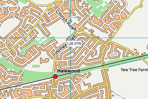 L26 0TN map - OS VectorMap District (Ordnance Survey) L26 0TN map - OS VectorMap District (Ordnance Survey)