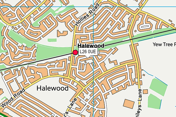 L26 0UE map - OS VectorMap District (Ordnance Survey) L26 0UE map - OS VectorMap District (Ordnance Survey)