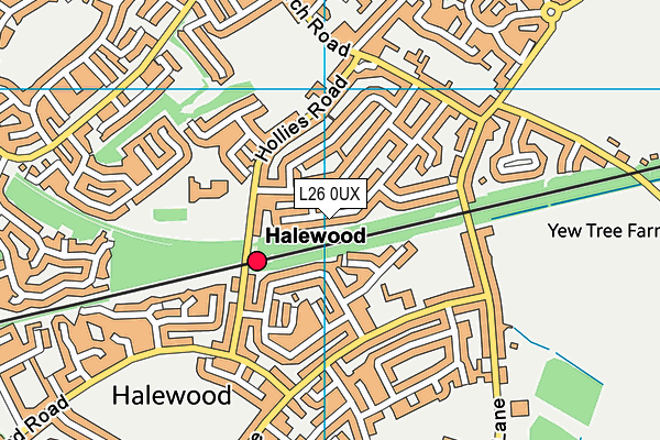 L26 0UX map - OS VectorMap District (Ordnance Survey) L26 0UX map - OS VectorMap District (Ordnance Survey)