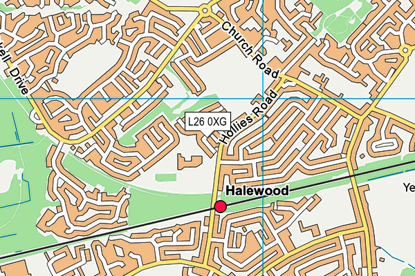 L26 0XG map - OS VectorMap District (Ordnance Survey) L26 0XG map - OS VectorMap District (Ordnance Survey)