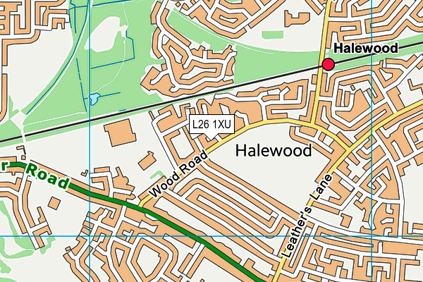 L26 1XU map - OS VectorMap District (Ordnance Survey)