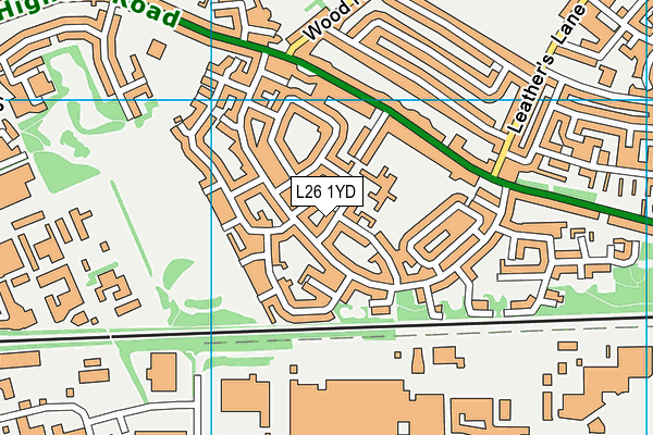 L26 1YD map - OS VectorMap District (Ordnance Survey) L26 1YD map - OS VectorMap District (Ordnance Survey)