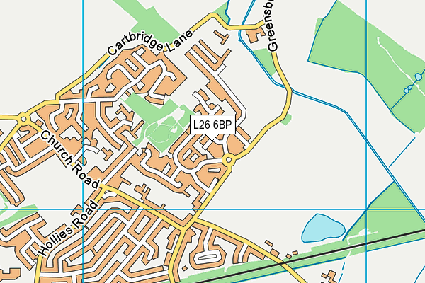 L26 6BP map - OS VectorMap District (Ordnance Survey) L26 6BP map - OS VectorMap District (Ordnance Survey)